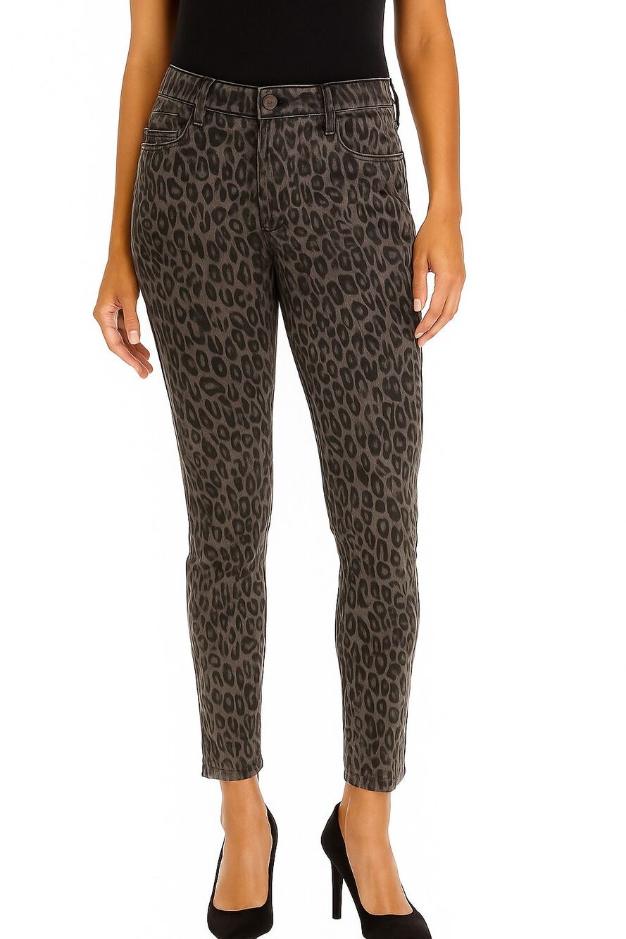 Wit & Wisdom Jeans Ab Solution Leopard Print High Rise Pants Size 0 - Picture 1 of 13